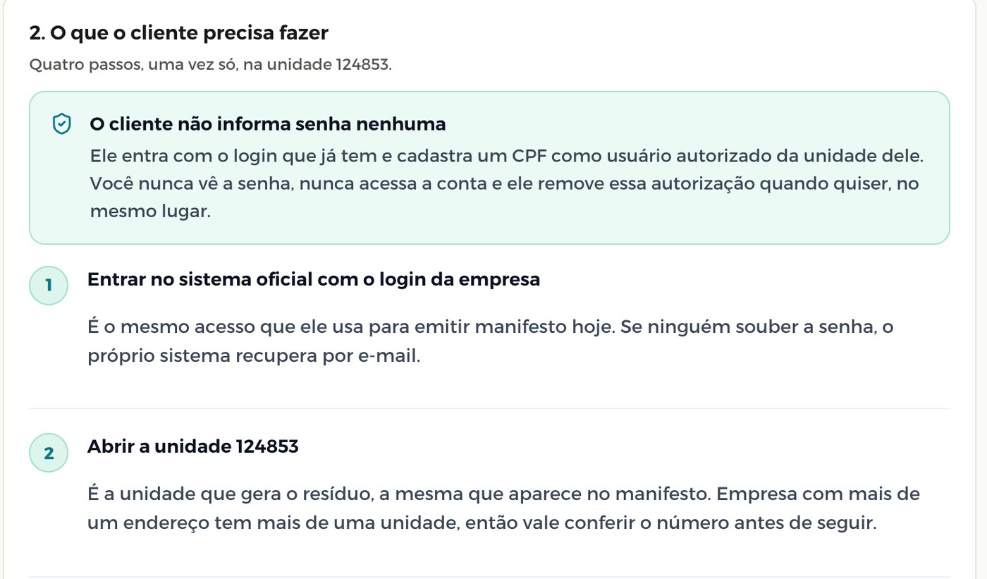 Demonstração: Autorização por unidade